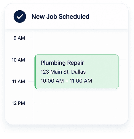 Appointment scheduled into the calendar by ItsBot