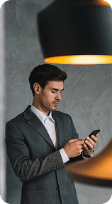 After-hours agent checking a phone